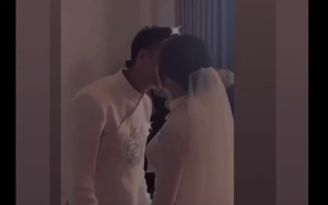 Thành Chung khoá môi vợ trong lễ ăn hỏi