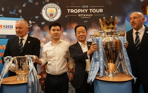 Man City đưa bộ đôi Cúp vô địch đến Hà Nội