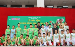 Giải bóng rổ HS tiểu học Hà Nội 2017 tăng số đội tham dự