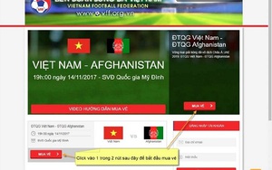 Cách mua vé bóng đá online trận bán kết Việt Nam vs Philippines