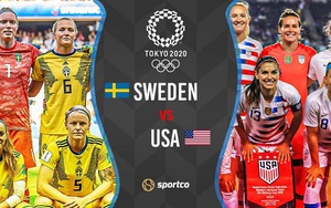 Video bóng đá nữ Thụy Điển vs Mỹ, Olympic 2021: Clip bàn thắng highlights