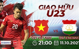 Lịch thi đấu và trực tiếp bóng đá giao hữu U23 Việt Nam vs U23 Taijkistan