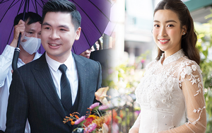 Hoa hậu Mỹ Linh rạng rỡ trong lễ ăn hỏi, chú rể Đỗ Vinh Quang đi xích lô đón dâu