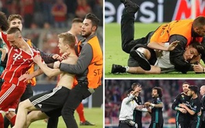 Fan cuồng vào sân gây náo loạn, Ronaldo bực mình, khó chịu ra mặt