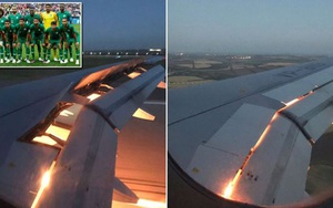 Máy bay chở tuyển Saudi Arabia đâm phải chim, bốc cháy trên không