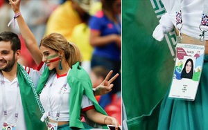 Bỏ khăn trùm đầu, nữ CĐV Iran khiến khán giả sửng sốt trước vẻ đẹp rạng ngời