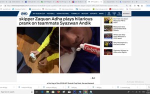 Đội trưởng Malaysia chơi khăm đồng đội trước đại chiến Việt Nam