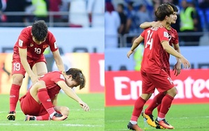 Xúc động khoảnh khắc Quang Hải ai ủi Minh Vương khi cả đội đang ăn mừng