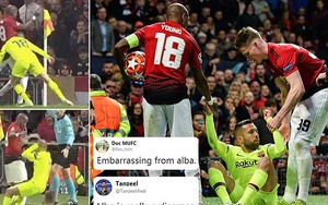 Ăn vạ, cố tình cài bẫy Ashley Young, Jordi Alba bị gọi là ‘nỗi ô nhục’