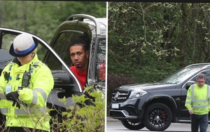 Sao MU bực bội khó chịu khi bị cảnh sát dừng xe giữa đường