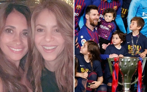 Vợ Messi và Shakira xóa bỏ mâu thuẫn, cùng selfie mừng Barca vô địch Liga