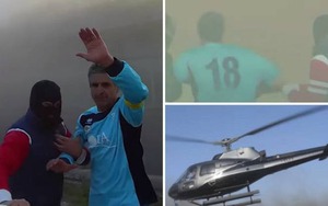 VIDEO: Cầu thủ Italy dàn cảnh bị bắt cóc bằng trực thăng ngay giữa trận đấu