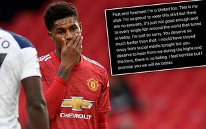 Rashford viết tâm thư xin lỗi CĐV MU sau thảm bại trước Tottenham