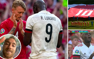 Lukaku khóc khi trận Bỉ-Đan Mạch tạm dừng để cổ vũ Eriksen
