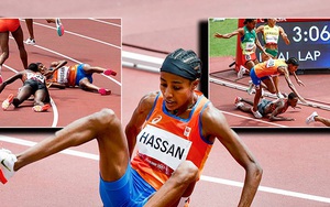 Ngã trên đường chạy, VĐV Hà Lan vẫn bứt tốc về đích đầu tiên