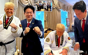 Cựu Tổng thống Mỹ Donald Trump được trao đai đen Taekwondo