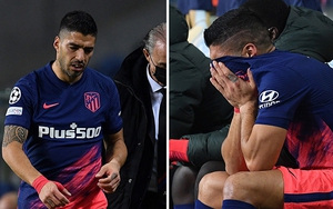 Porto 1-3 Atletico: Luis Suarez khóc nức nở khi phải rời sân sớm