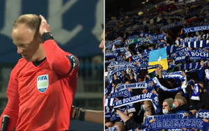 Trọng tài bị ném chai bia vào đầu ở Bundesliga