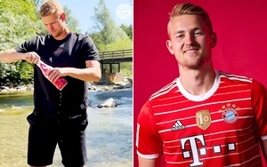De Ligt hôn say đắm bạn gái trong ngày ra mắt Bayern Munich