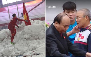 Đáng phục Duy Mạnh: Cắm cờ, cúi chào ở Thường Châu, vén cổ áo cho HLV Park Hang Seo