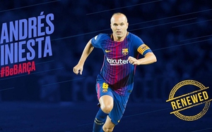 Iniesta kí mới hợp đồng, gắn bó trọn đời với Barcelona