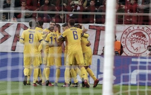 Video clip highlights bàn thắng trận Olympiacos 0-2 Juventus