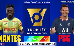 Soi kèo nhà cái PSG vs Nantes. Nhận định, dự đoán bóng đá Siêu cúp Pháp (01h00, 1/8)