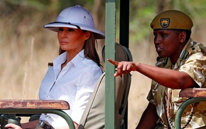 Bà Melania Trump bị chỉ trích nặng nề khi đội mũ thực dân tới thăm Kenya