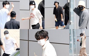 BTS tái xuất đi ghi hình, quần áo thời thượng chuẩn mùa hè