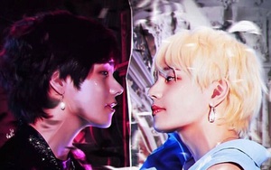 V BTS gây bão khi đến ngây thơ, về sát gái