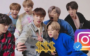 Ngất trước số tiền mỗi thành viên BTS kiếm được khi đăng Instagram