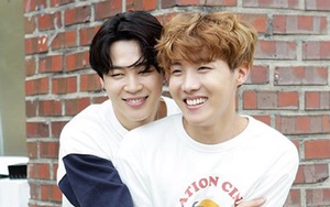 J-Hope và Jimin BTS hớn hở chụp ảnh cùng thần tượng J. Cole