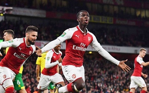 Video clip highlights bàn thắng trận Arsenal 2-1 Norwich
