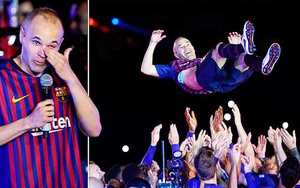 Andres Iniesta bật khóc khi phải chia tay Barca sau 22 năm gắn bó