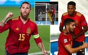 Tây Ban Nha 4-0 Ukraine: Sergio Ramos lập cú đúp, thần đồng Ansu Fati lập kỷ lục