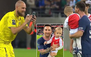 Chụp ảnh cùng con trai đối thủ, Messi có khoảnh khắc đáng nhớ nhất trận ra mắt PSG