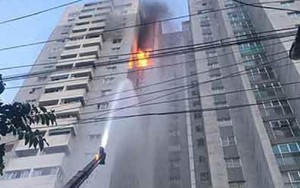 Cháy tại chung cư CT3 Bắc Hà (Hà Đông, Hà Nội) nghi do chập điện