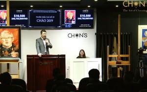 Tranh chân dung HLV Park Hang Seo đạt giá 246 triệu đồng