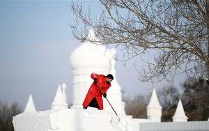 Chùm ảnh: Lễ hội băng đăng quốc tế ở 'thành phố băng' Cáp Nhĩ Tân, Trung Quốc