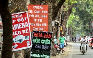 Treo quảng cáo ở cột điện có thể bị phạt đến 2 triệu đồng