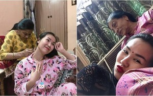 Võ Hạ Trâm cầu bình an cho gia đình chồng ở Ấn Độ