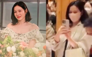 Son Ye Jin dự đám cưới người quen, ai dè lần đầu lộ luôn bụng bầu vượt mặt