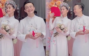 Lễ vu quy của Hoa hậu Ngân Anh: Cô dâu - chú rể ngọt ngào, đón dâu bằng xe bạc tỷ