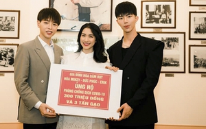 Đức Phúc, Hoà Minzy, Erik góp 300 triệu và 3 tấn gạo chống dịch COVID-19
