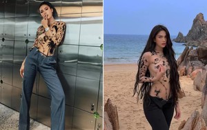 'Đụng hàng' áo xuyên thấu, Minh Tú sang hơn Ngọc Trinh nhờ tinh tế và kim cương