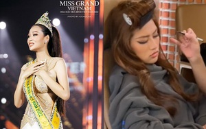 Loạt ảnh Hoa hậu Thiên Ân ngủ gật lúc trang điểm khiến dân tình xót xa