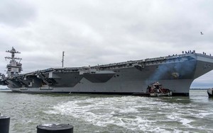 Tàu sân bay mới nhất của Mỹ mang USS Gerald R. Ford rời quân cảng