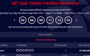 Xổ số Vietlott: Thêm khách hàng trúng độc đắc gần 38 tỷ đồng