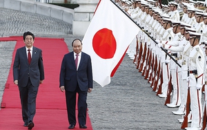 HÌNH ẢNH Lễ đón chính thức Thủ tướng Nguyễn Xuân Phúc thăm Nhật Bản