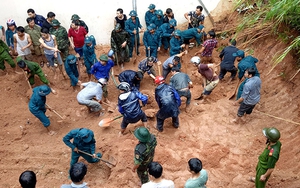 Tìm thấy thi thể hai cháu bé bị chôn vùi do sạt lở đất ở huyện Hoàng Su Phì